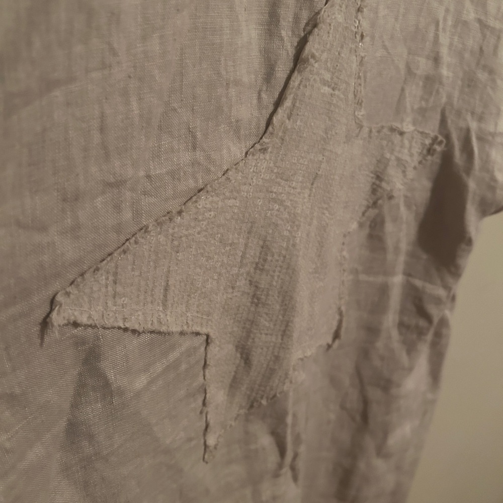 NWT Linen Sleeveless Midi Dress in Beige - Picture 4 of 10